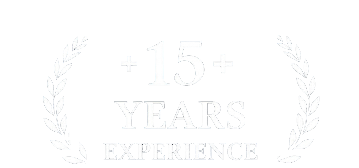 15+ years experience badge